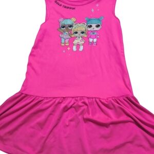 L.O.L. Surprise! Hot Pink Tank Dress with Colorful Doll Graphics